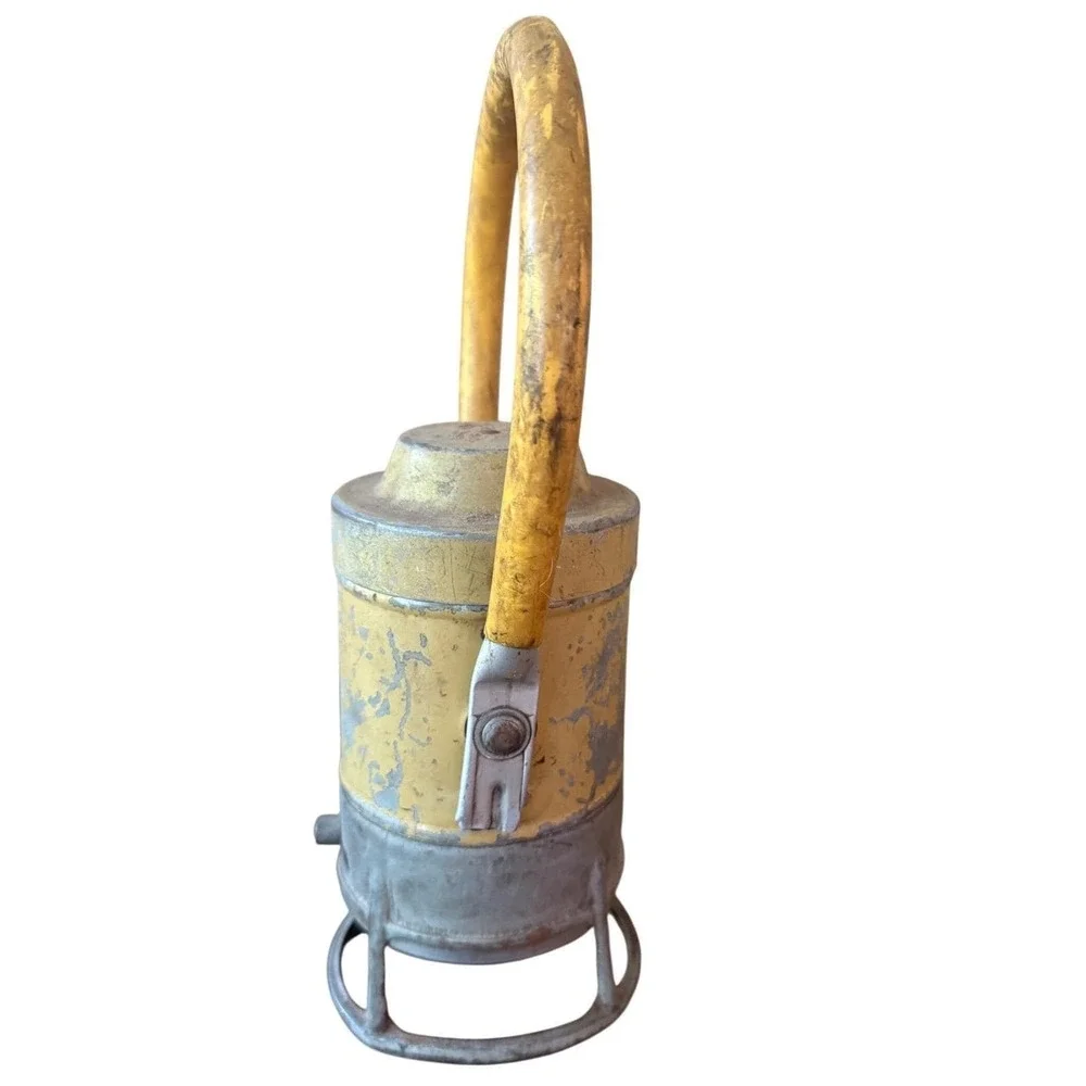 Vintage Adlake No 31-F Railroad Lantern - Mustard Yellow Industrial Decor